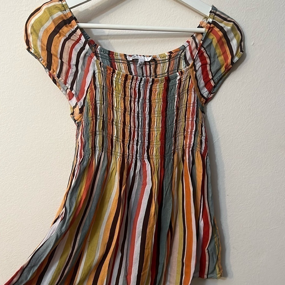 Dr2 xs top striped y2k festival feminine